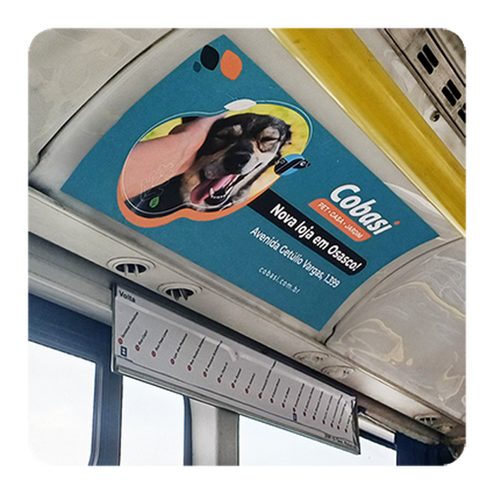 Sanca — Campanha real Cobasi (Nova loja em Osasco) em ônibus de São Paulo